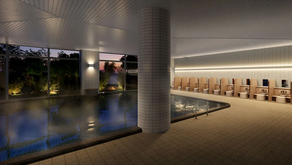 露天岩風呂・大浴場｜メルキュール福岡宗像リゾート＆スパ